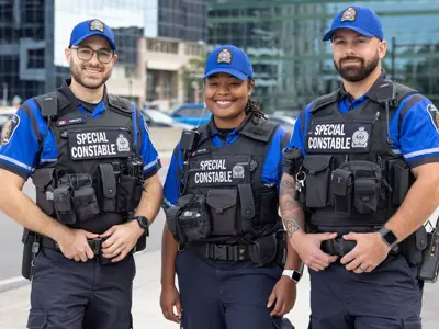 two male, one female Special Constable Group photo